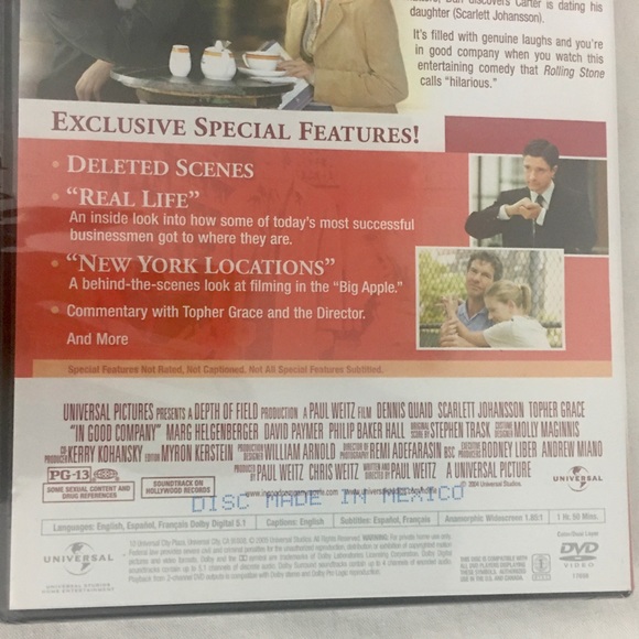 IN GOOD COMPANY DVD 2005 NEW, SEALED TOPHER GRACE SCARLETT JOHANSSON - Picture 5 of 9